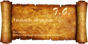Teutsch Orsolya névjegykártya
